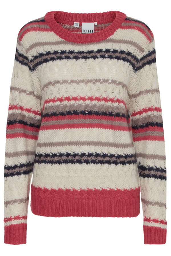 ICHI IHOSANSA L/s Jumper-C/berry multi str