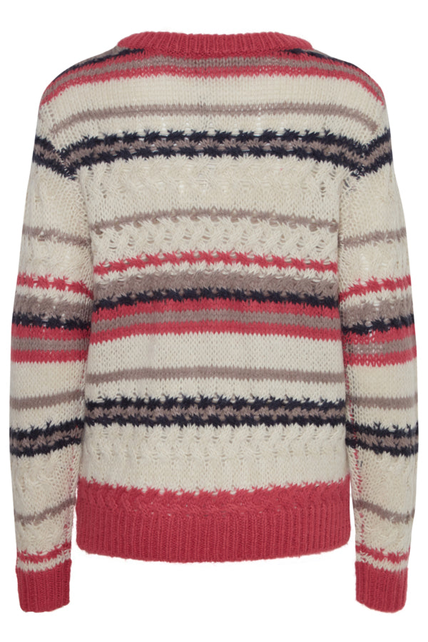 ICHI IHOSANSA L/s Jumper-C/berry multi str