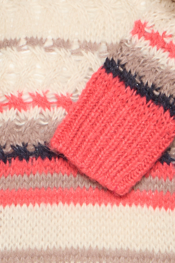 ICHI IHOSANSA L/s Jumper-C/berry multi str