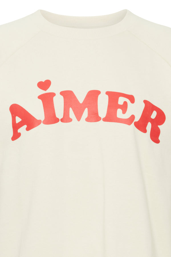 ICHI IHLELA Brushed Sweatshirt-Almond