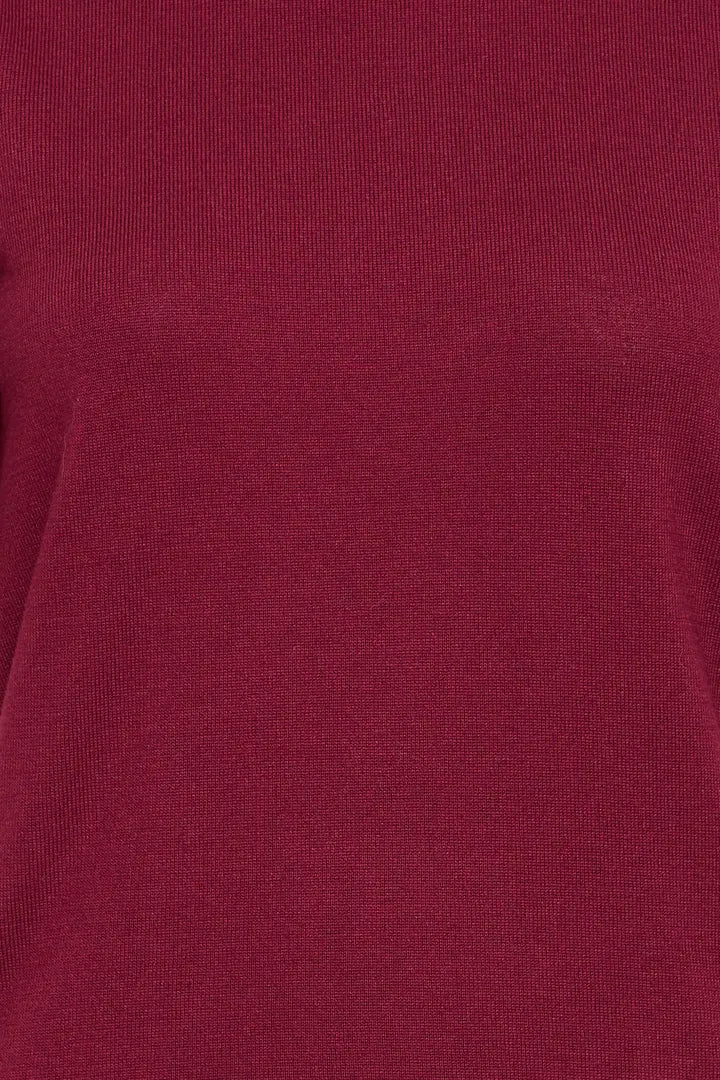 ICHI IHLULS PUFF SS - Short sleeve Knit - Burgundy.