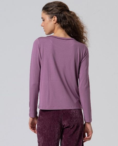 Surkana Round Neck T Shirt Plum