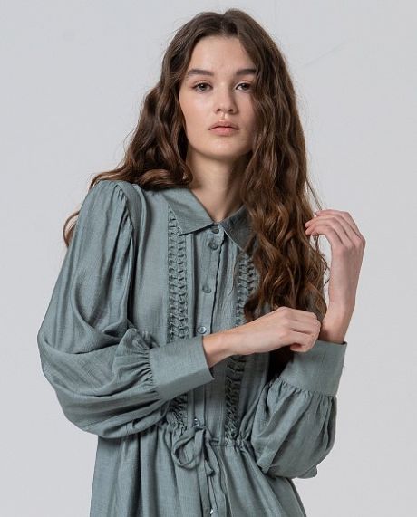 Surkana Shirt Dress with Front Detailing