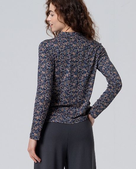 Surkana Smoking Collar Blouse - Blue