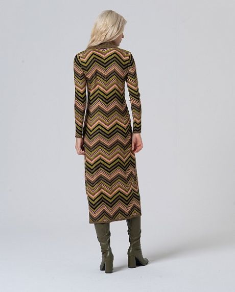 Surkana Long V Neck Shirt Dress