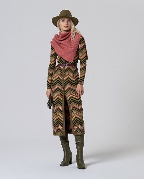 Surkana Long V Neck Shirt Dress