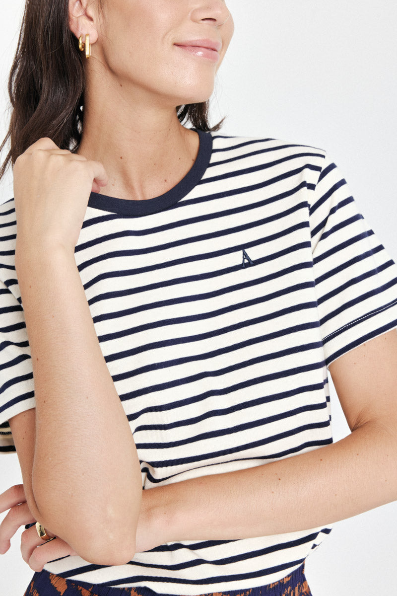 Artlove T-SHIRT VERONIQUE-Navy Stripes