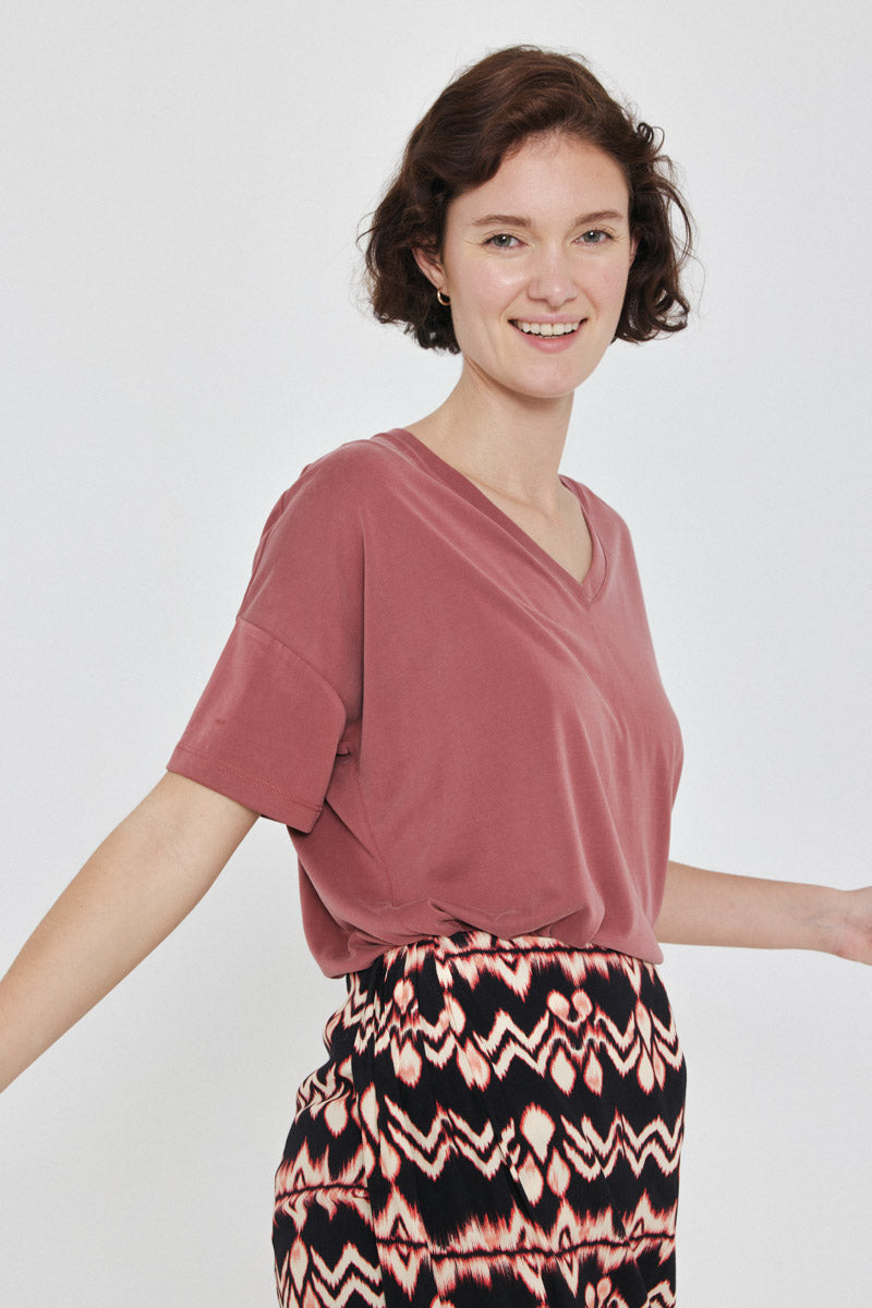 Artlove T-SHIRT FRANCESCA-Terracotta