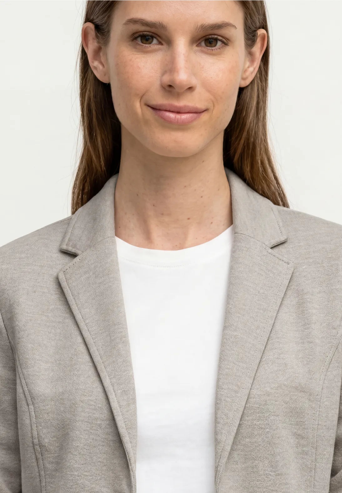 Street One Basic Pique Blazer - Beige.