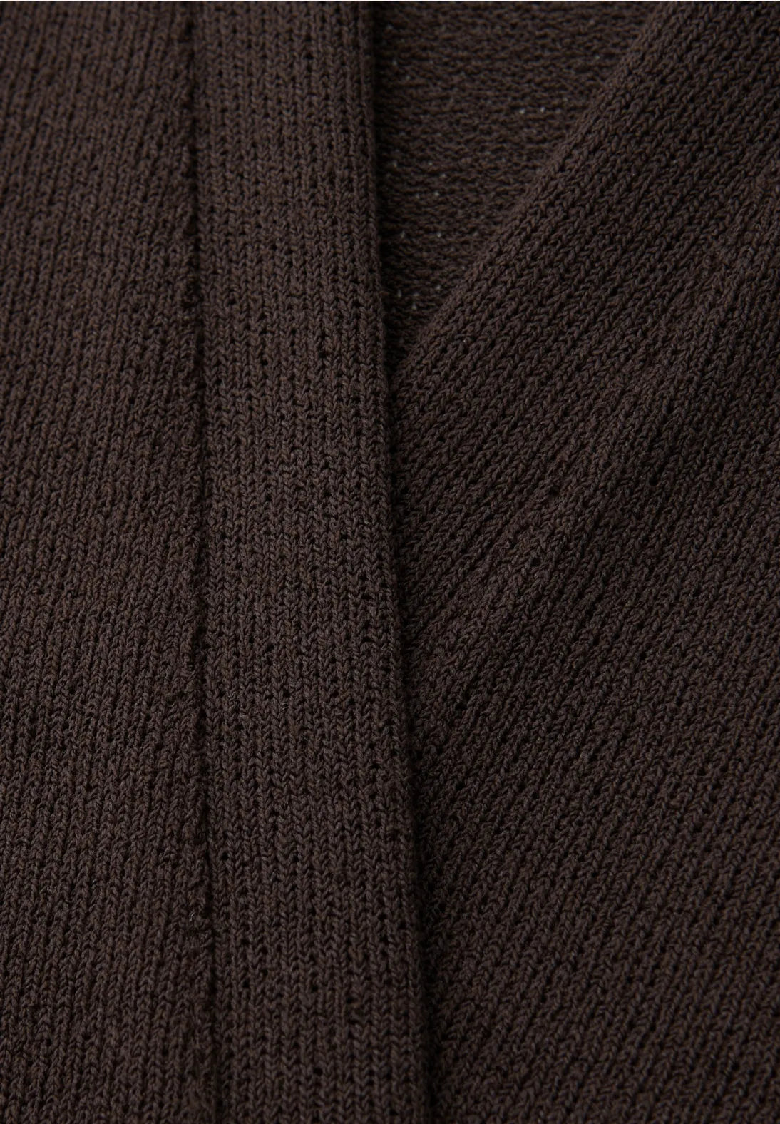 Street One Long Sleeve Edge to edge Jacket in a Knit Look - Brown