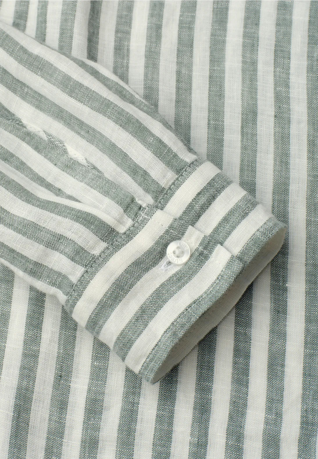 Street One Long Sleeve Linen Shirt Blouse - Green
