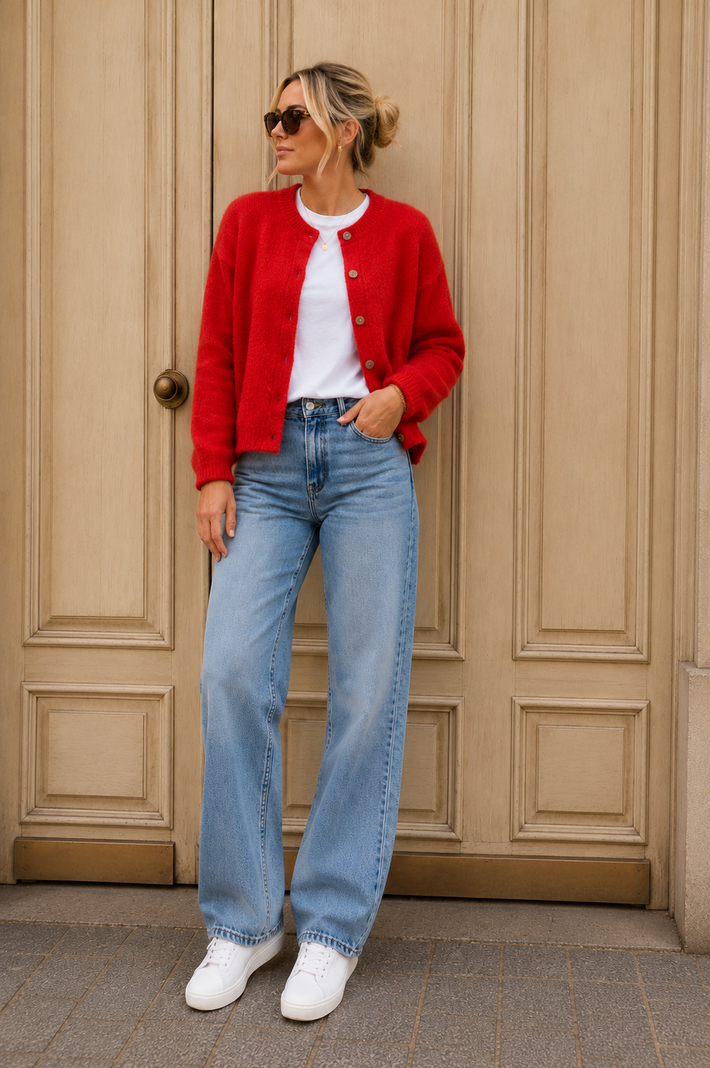 Sophie Cardigan with Kid Mohair - Orange.