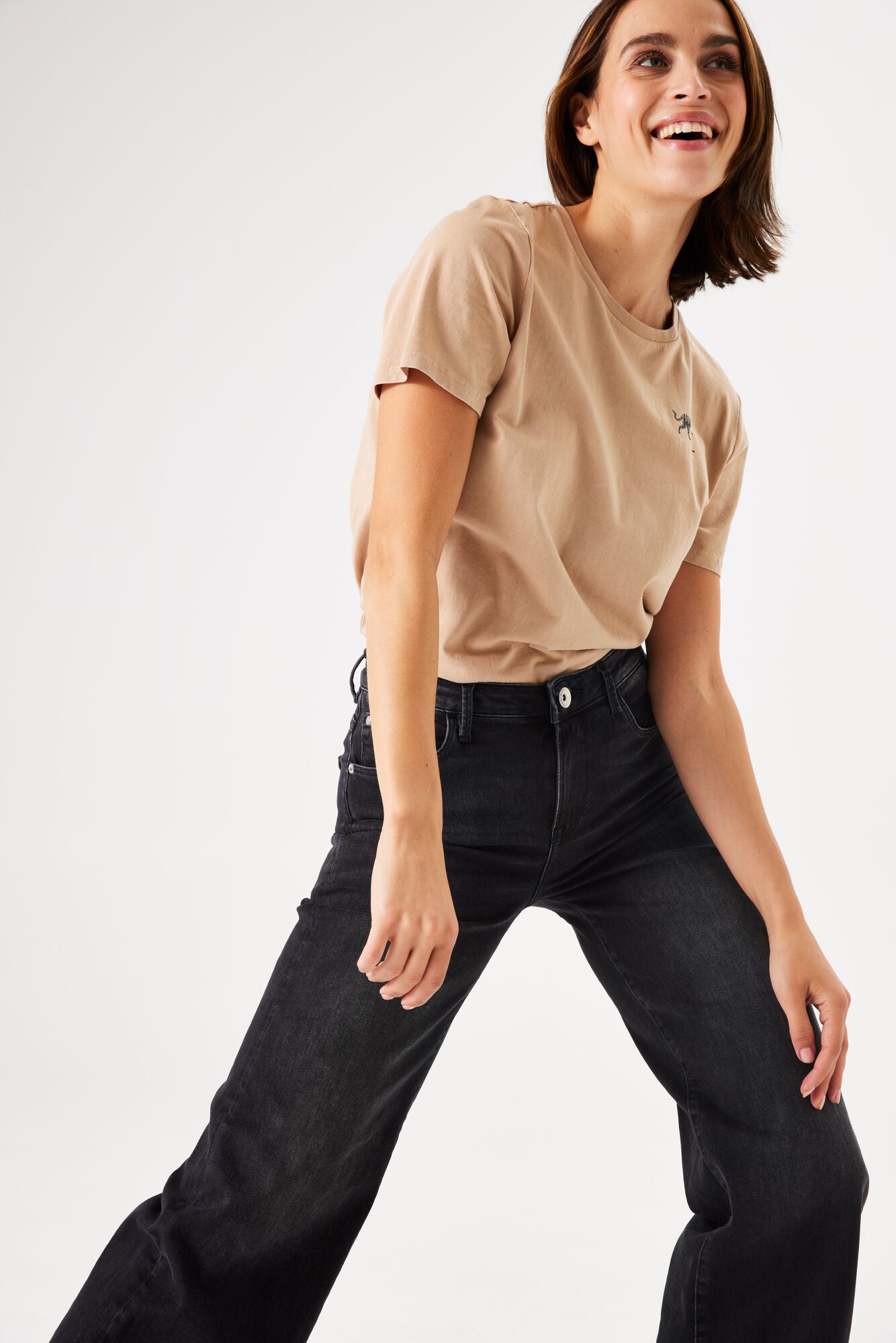 Garcia Celia Wide Wide Jeans Dark Used - Black.