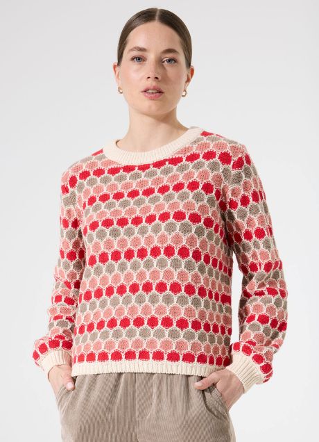 Garcia Ladies Jumper Beige Multi