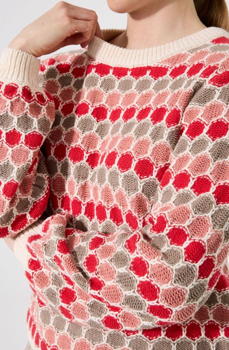 Garcia Ladies Jumper Beige Multi