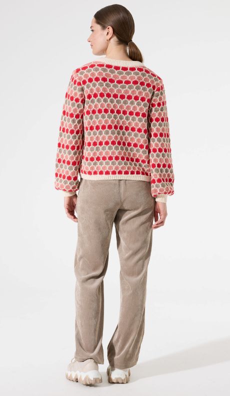 Garcia Ladies Jumper Beige Multi