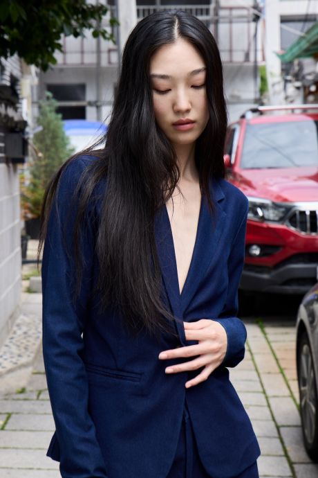 ICHI IHKATE DENIM BLAZER