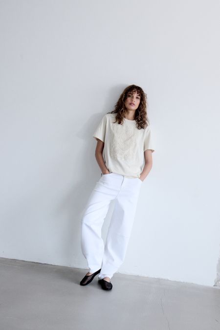 ICHI IHZIGGY Raven Jeans White