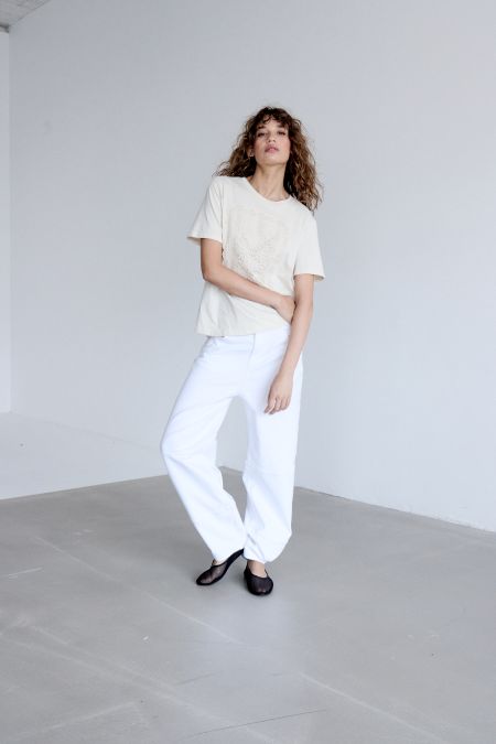 ICHI IHZIGGY Raven Jeans White