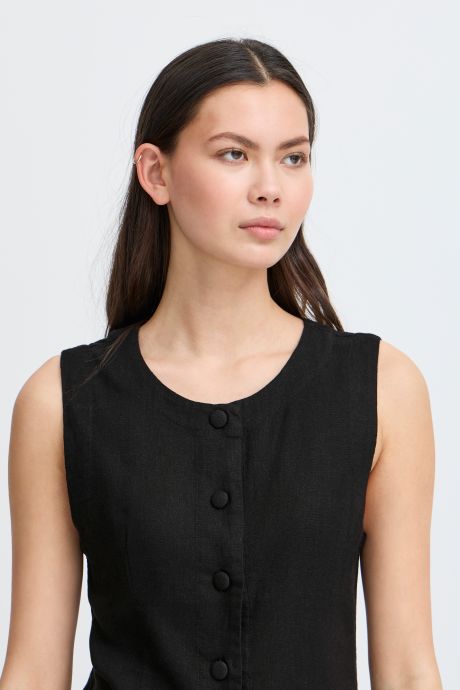ICHI IHLINNO WA Waistcoat Black