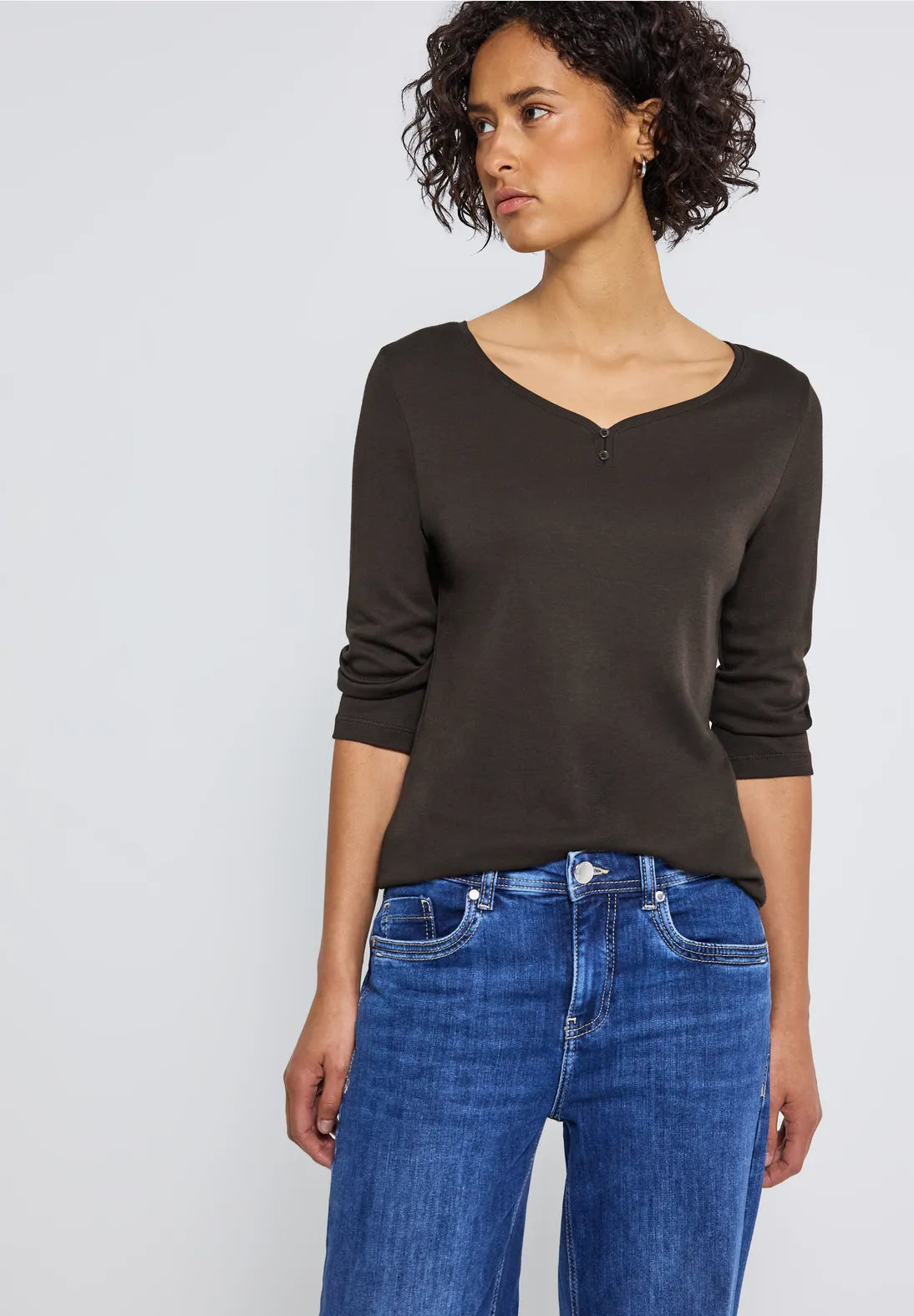 Street One LTD Qr basic shirt with button panel