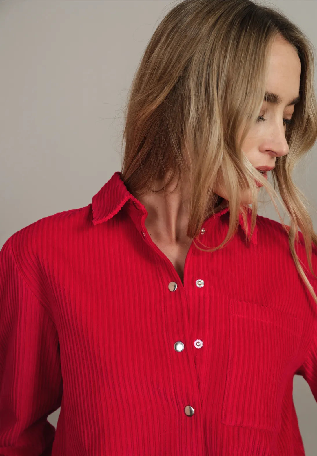 Street One LTD Qr Courduroy Shirtcollar Blouse