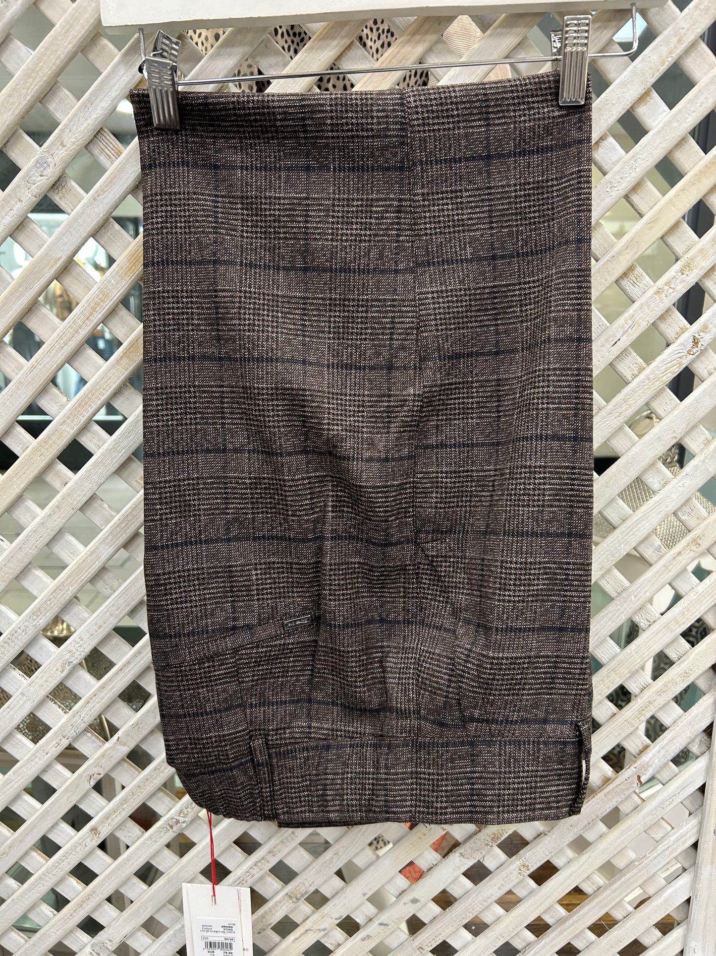 Street One Straight Leg Check Trousers