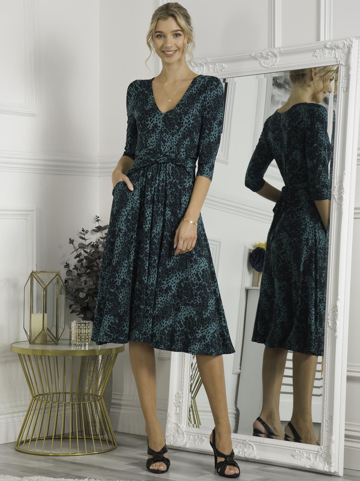Jolie Moi Lilian Fit / Flare Green Animal