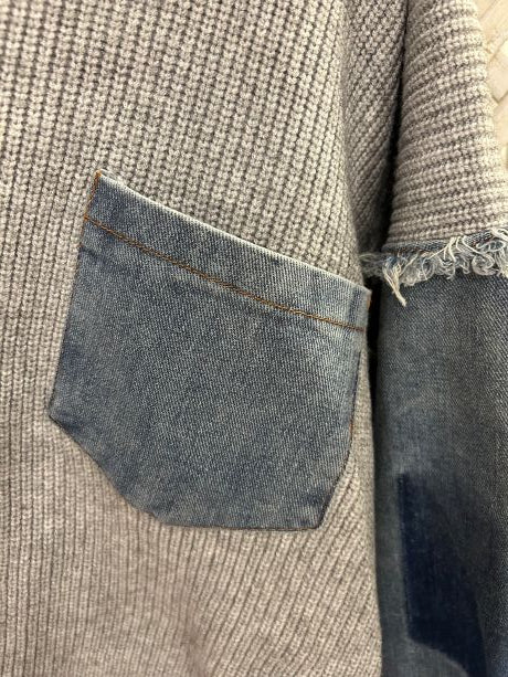 Kyla Knit with Denim Jacket Cuff