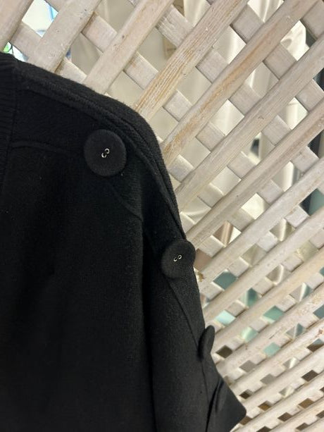 Kyla Knit with Half sleeve & Buttons on the shoulder Black