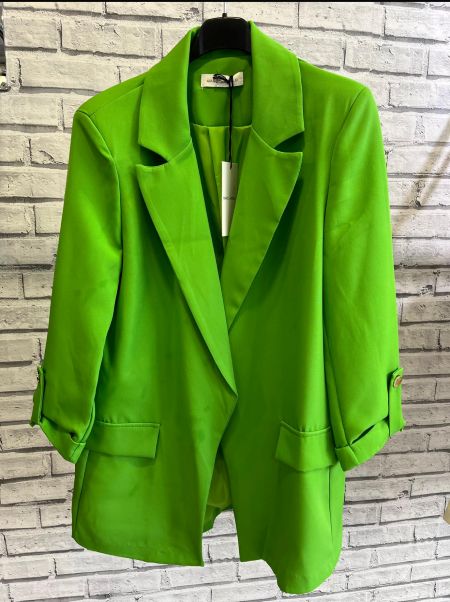 Marc Angelo 6270 Button Turn Up Sleeve Jacket Green
