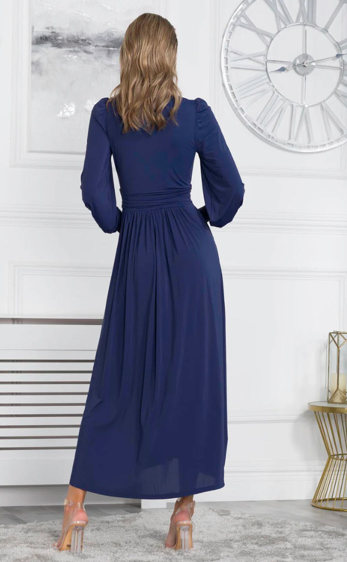 Jolie Moi Rashelle Jersey LS Maxi Dress