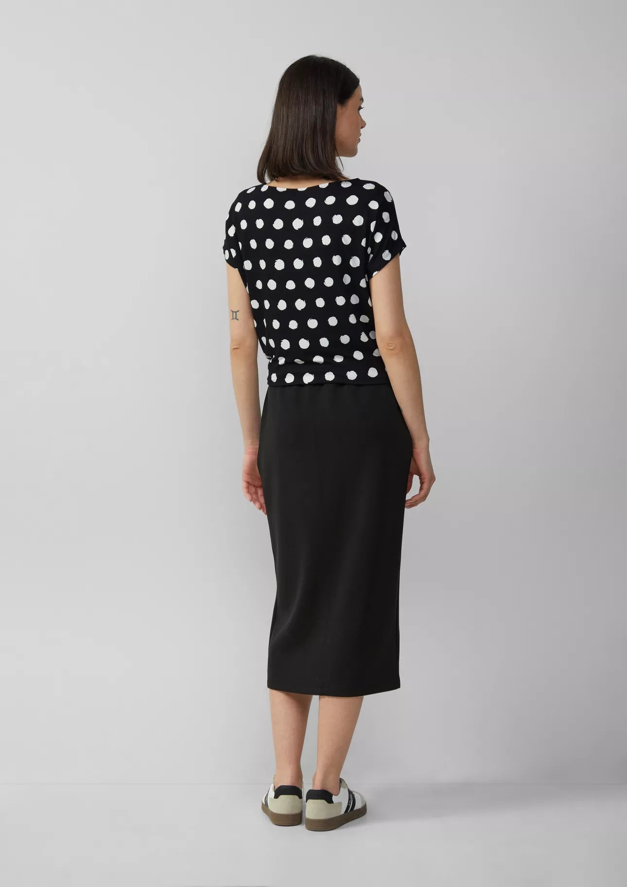 S Oliver Black & White Spot Top