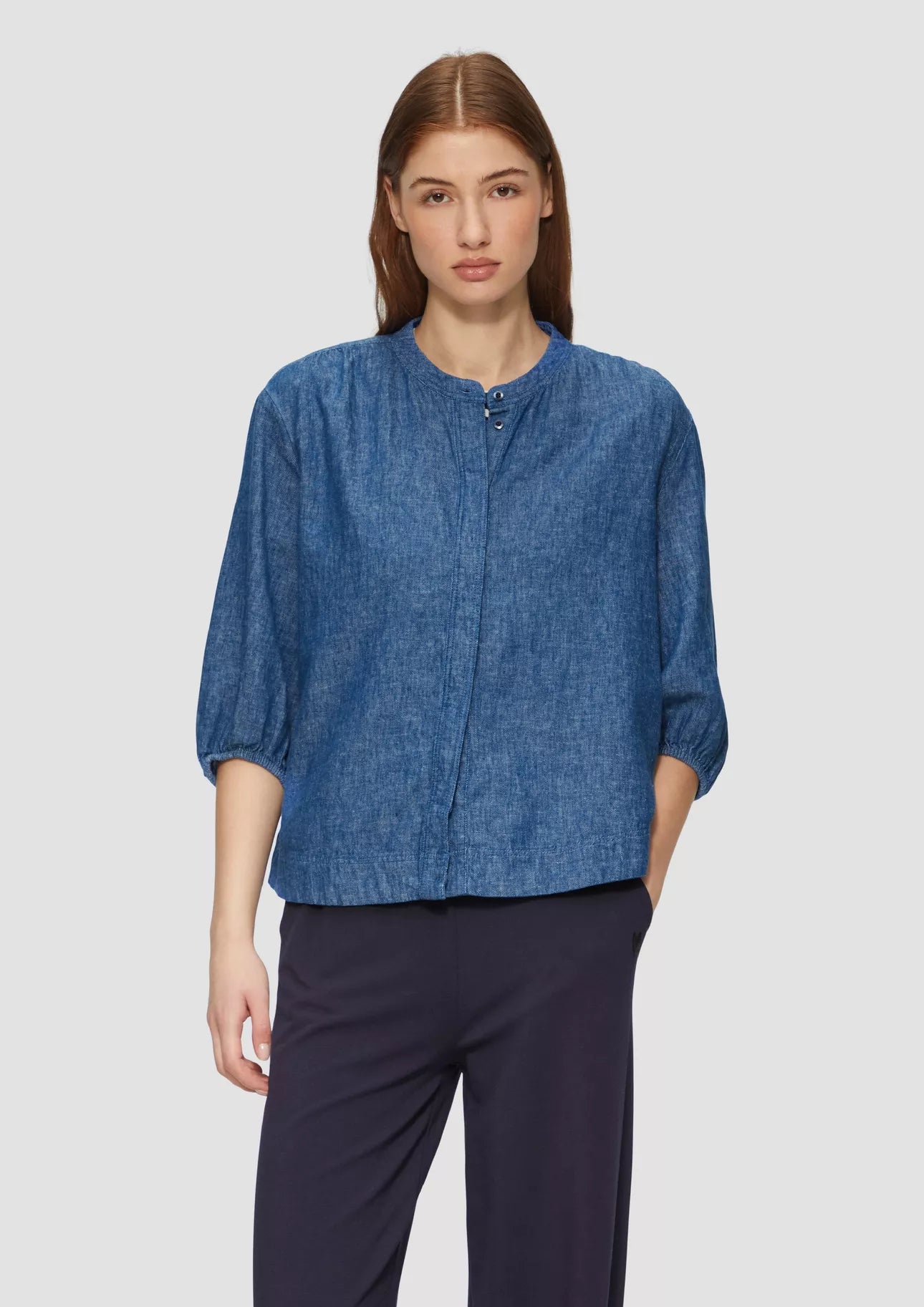 S Oliver Linen Mix Oversized Blouse