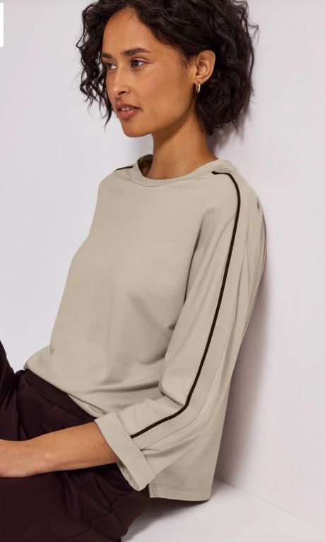 Street One Top with Deco tape Morning Beige