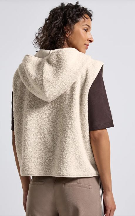 Street One Teddy Vest with Hoody