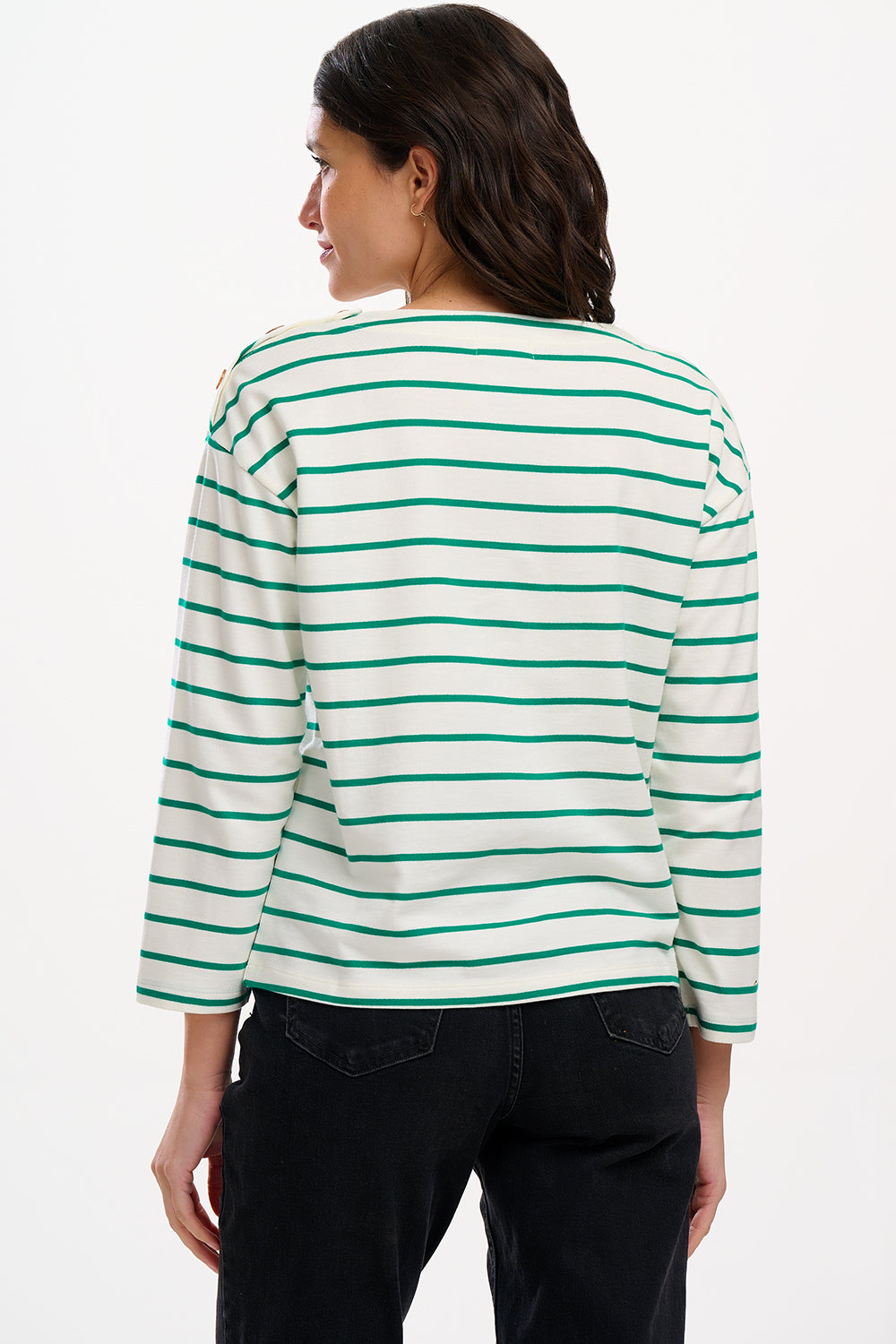 Sugarhill Celine Breton Top-White/Green