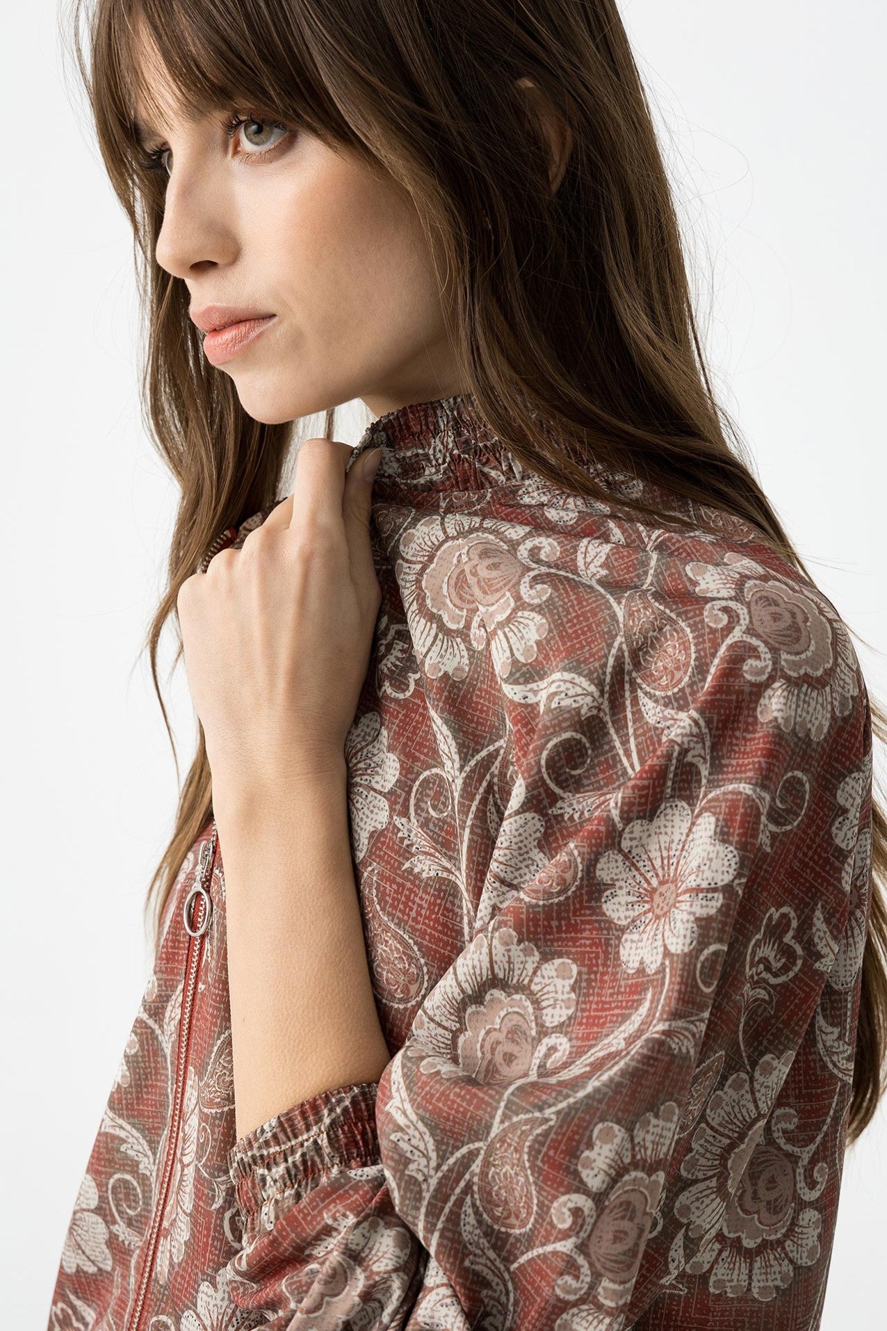 Tiffosi Leesa Bomber Jacket Beige Mix