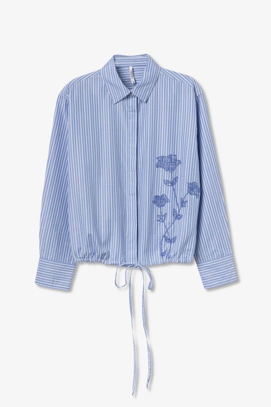 Tiffosi Missanga Blouse with bead applique detail.