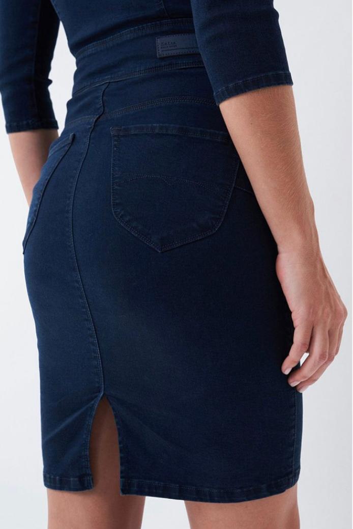 Salsa Dress-Push in Secret w zip & pockets -Denim