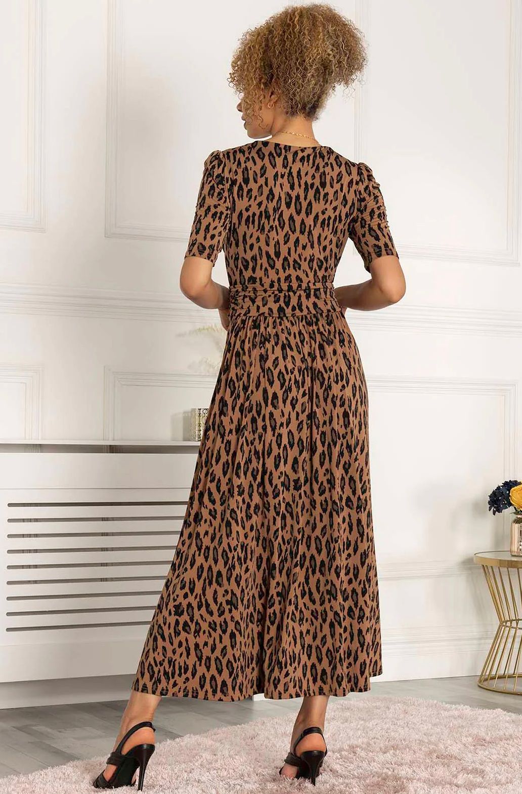 Jolie Moi Akayla animal print jersey maxi dress