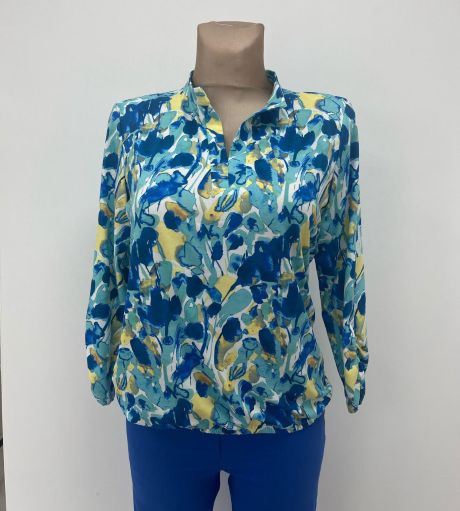 YEW Mandarin Collar, V Neck & Elastic waist