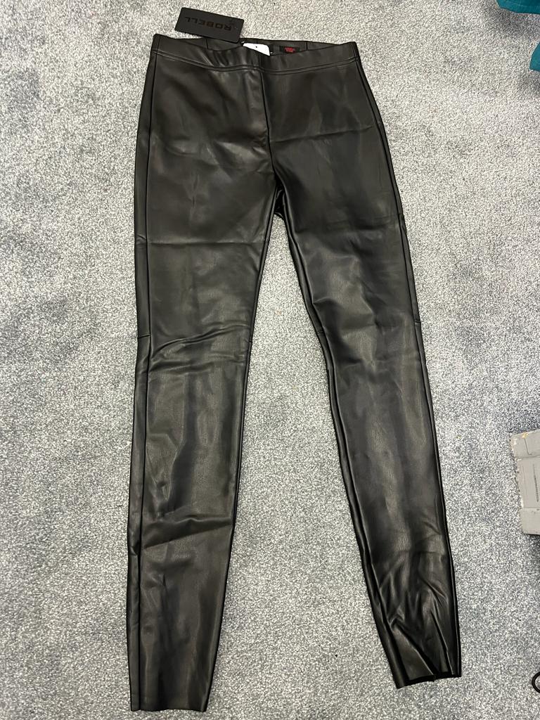 Robell Enie faux leather jeggings - Black