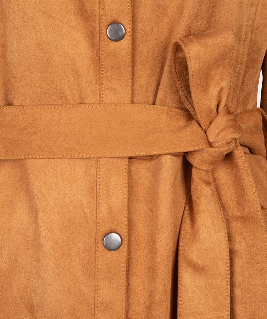 Esqualo Dress suedine-Camel