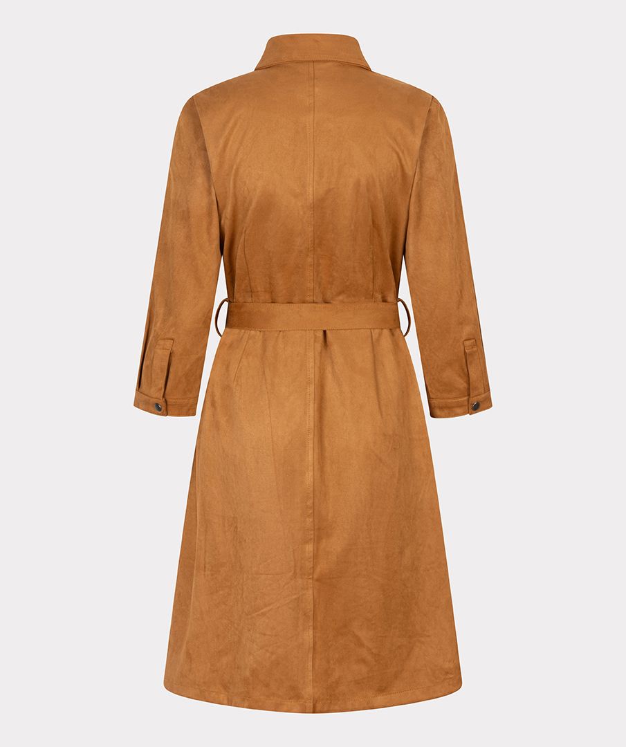 Esqualo Dress suedine-Camel