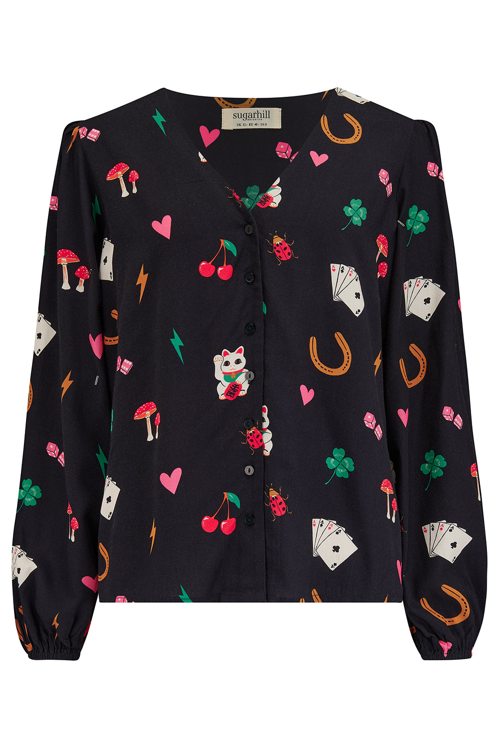 Sugarhill Imelda Blouse-Blk Charms