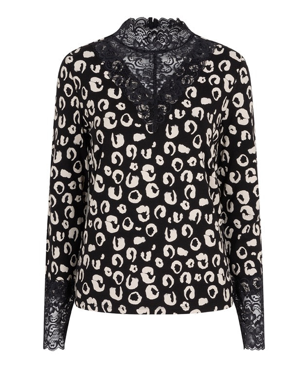 Esqualo Top lace Wilderness-Print