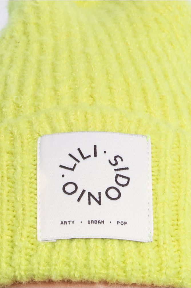 Molly Bracken Knitted Beanie Hat - Lime Green.