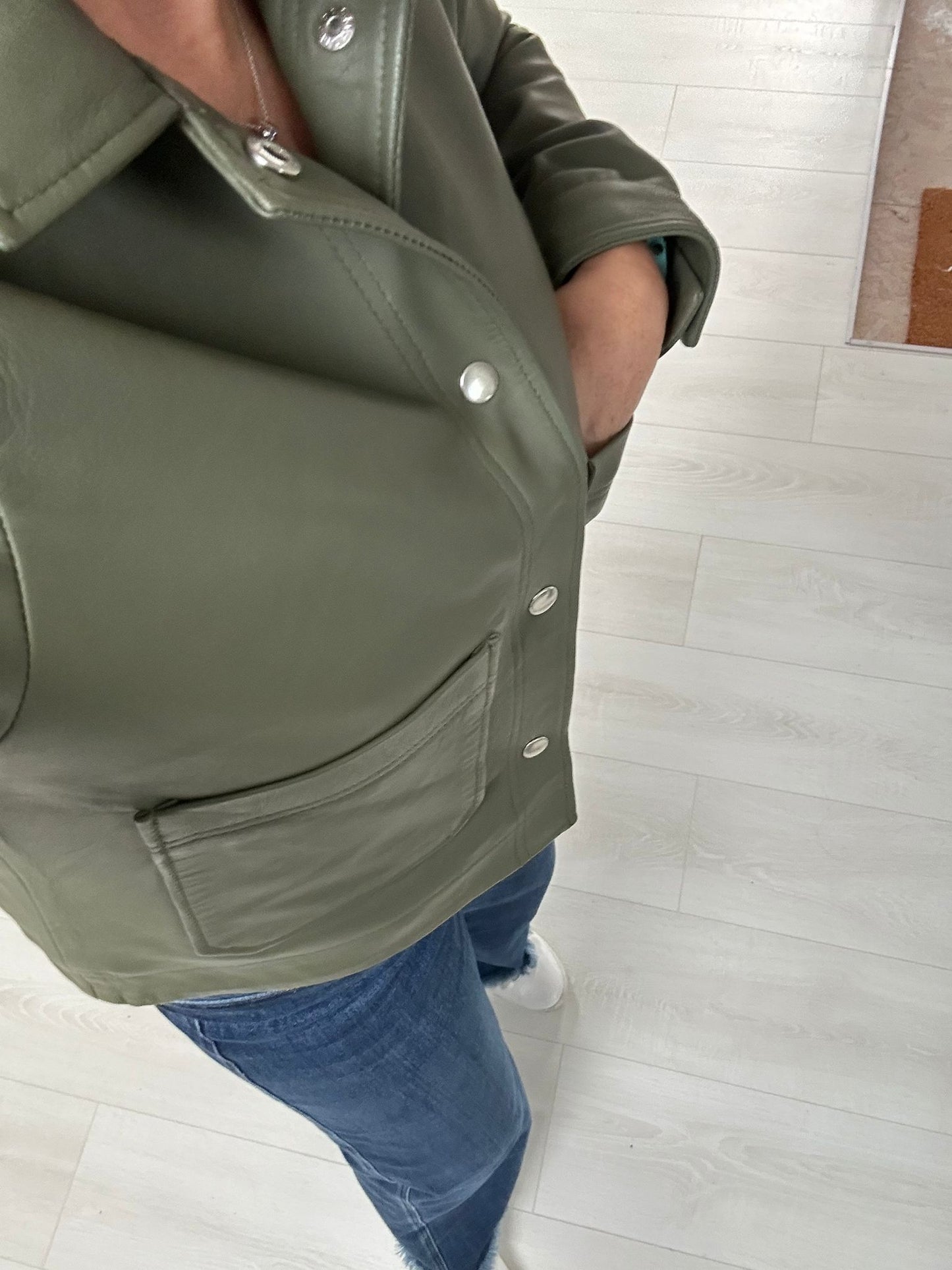 Bolongaro Trevor Leather Worker Jacket-Green