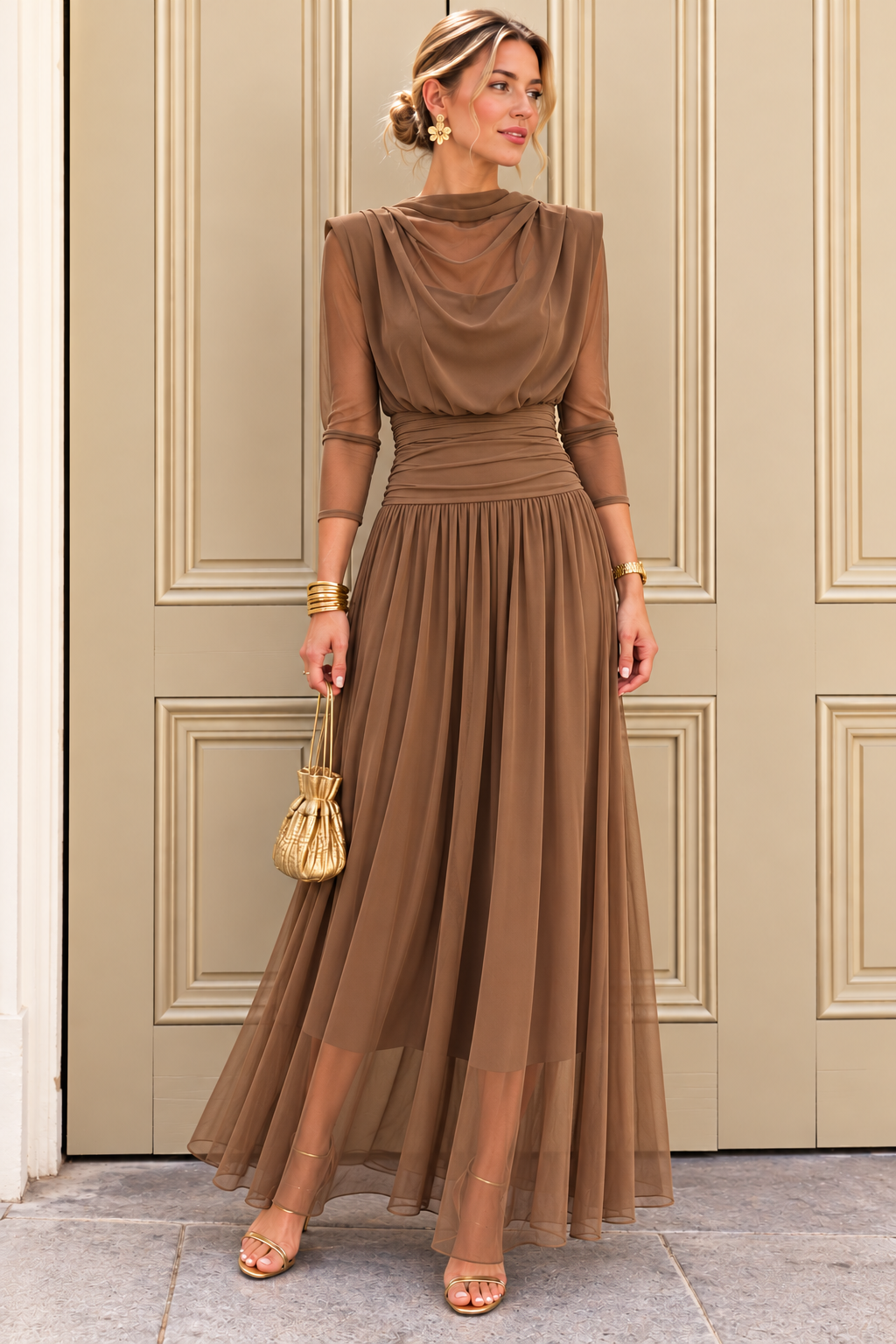 Sophie Tulle Skirt & Top - Caramel